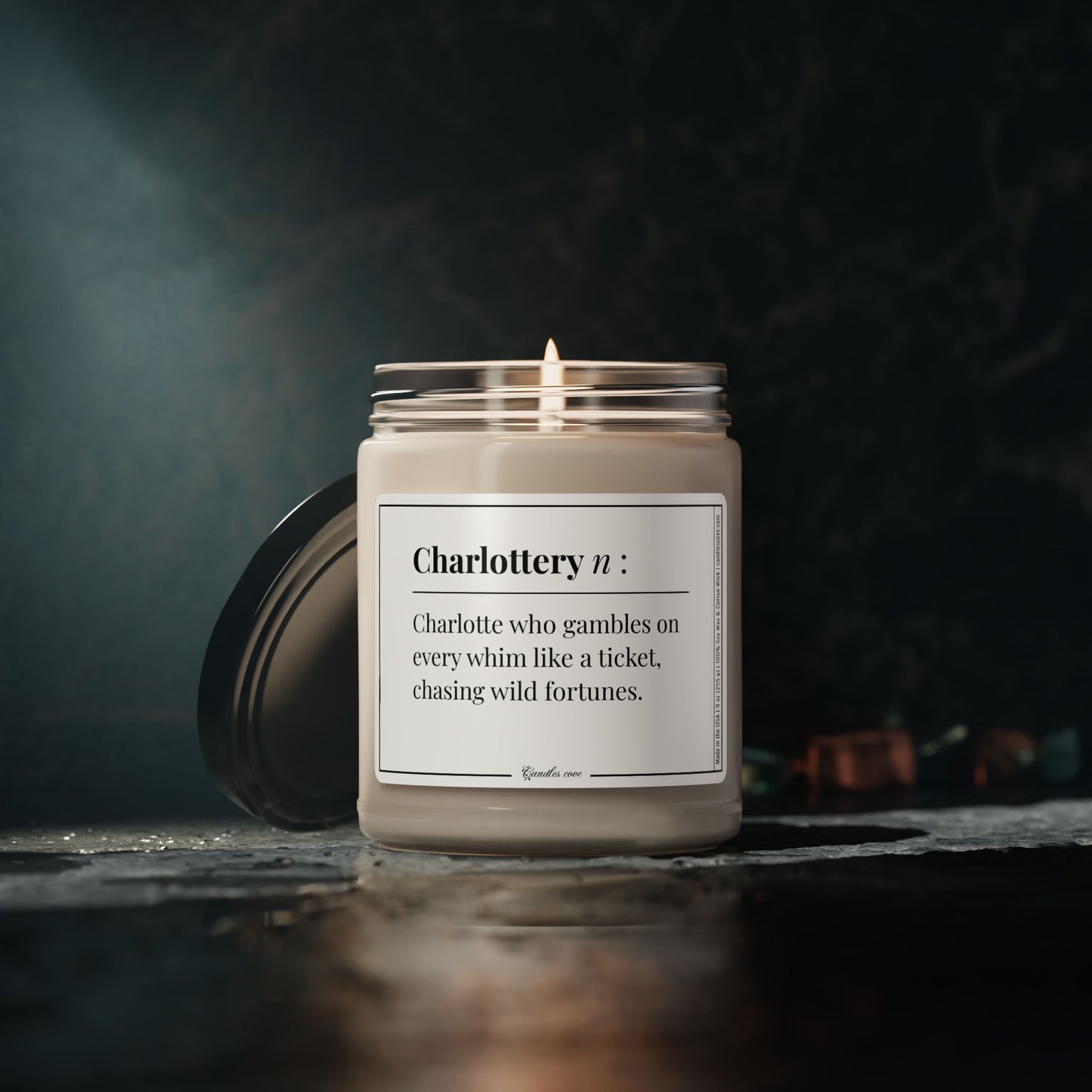 Charlotte pun candle
