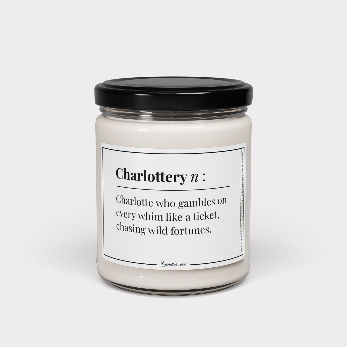 Charlotte pun candle