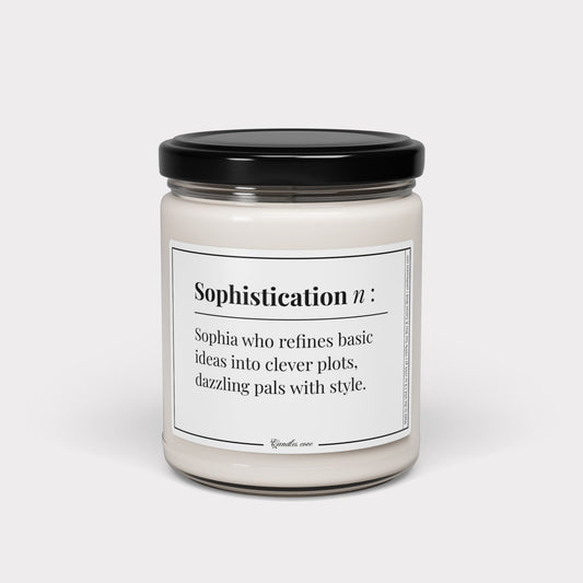 Sophia pun candle